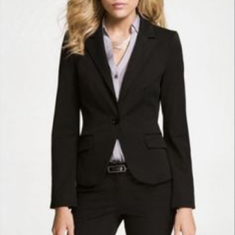 Express Studio Stretch One-Button Blazer - image 1